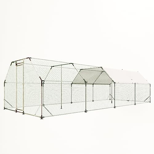 Large Metal Chicken Coop Run with Cover S79604