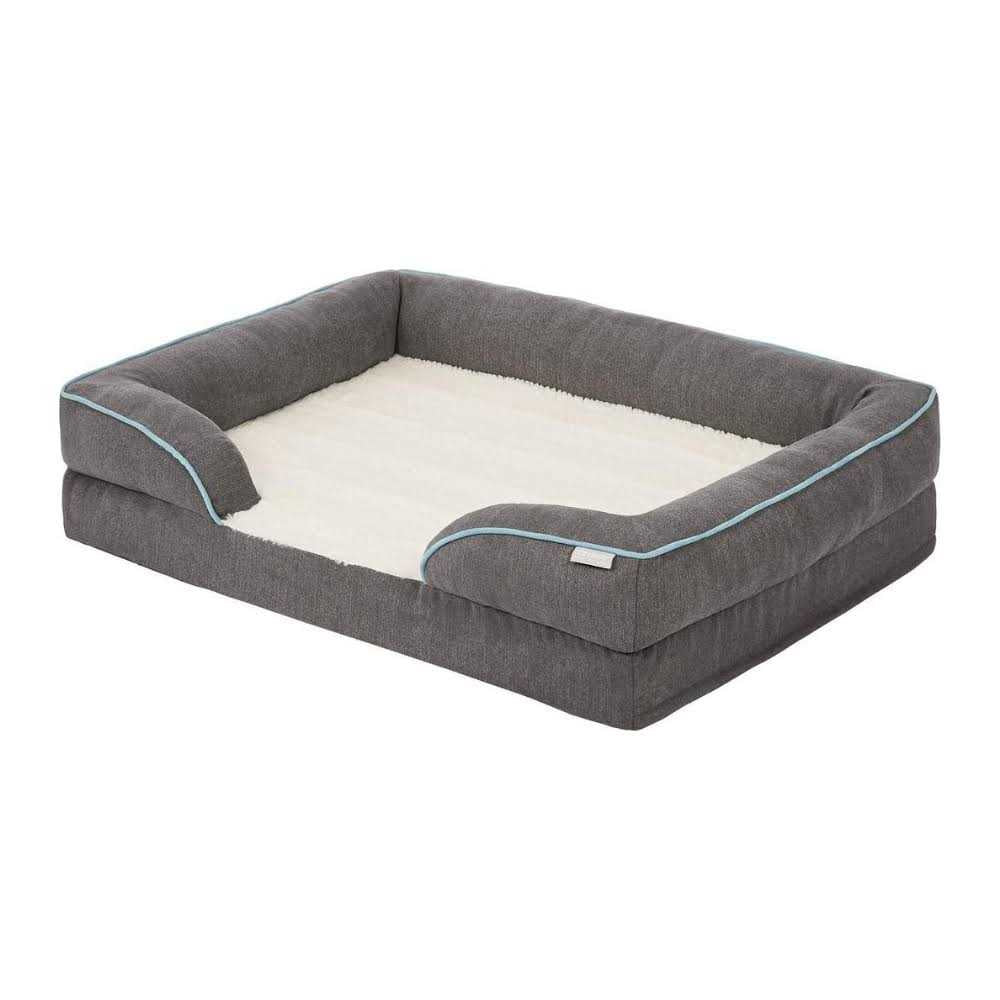 Plush Orthopedic Bolster Cat Dog Bed with Removable Cover U691