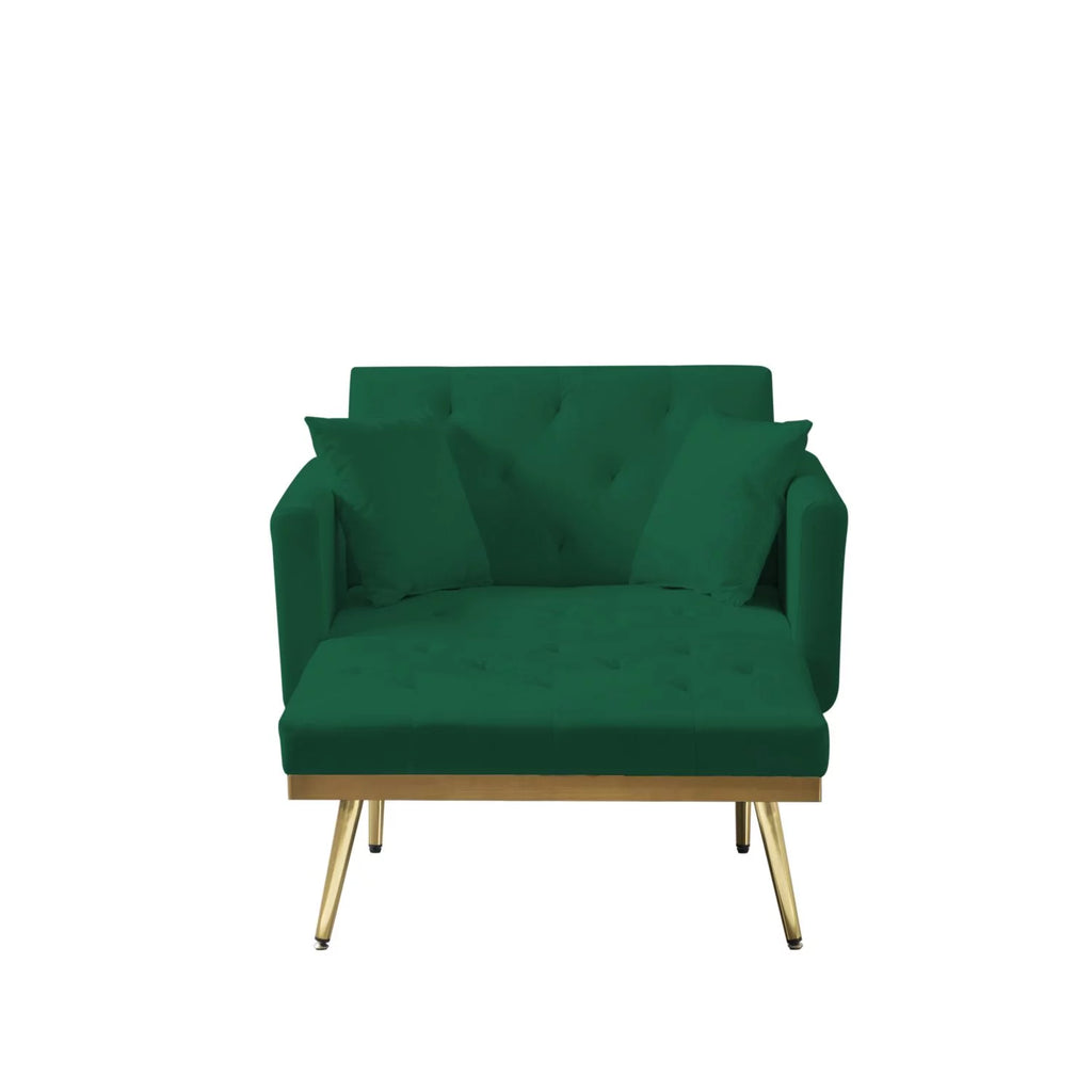 Green Convertible Chaise Lounge Sofa Bed T354400