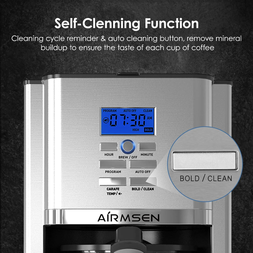 Stainless Steel 12 Cup Programmable Drip Coffee Maker R5843