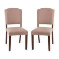 Wood Parson Dining Chair, Set of 2, Oyster Beige H366