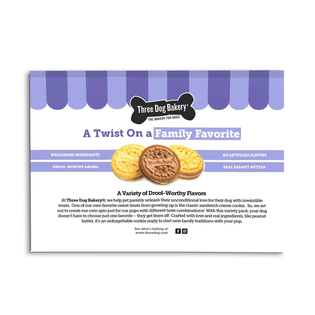 Sandwich Cookies Dog Treats with No Artificial Flavors W4815