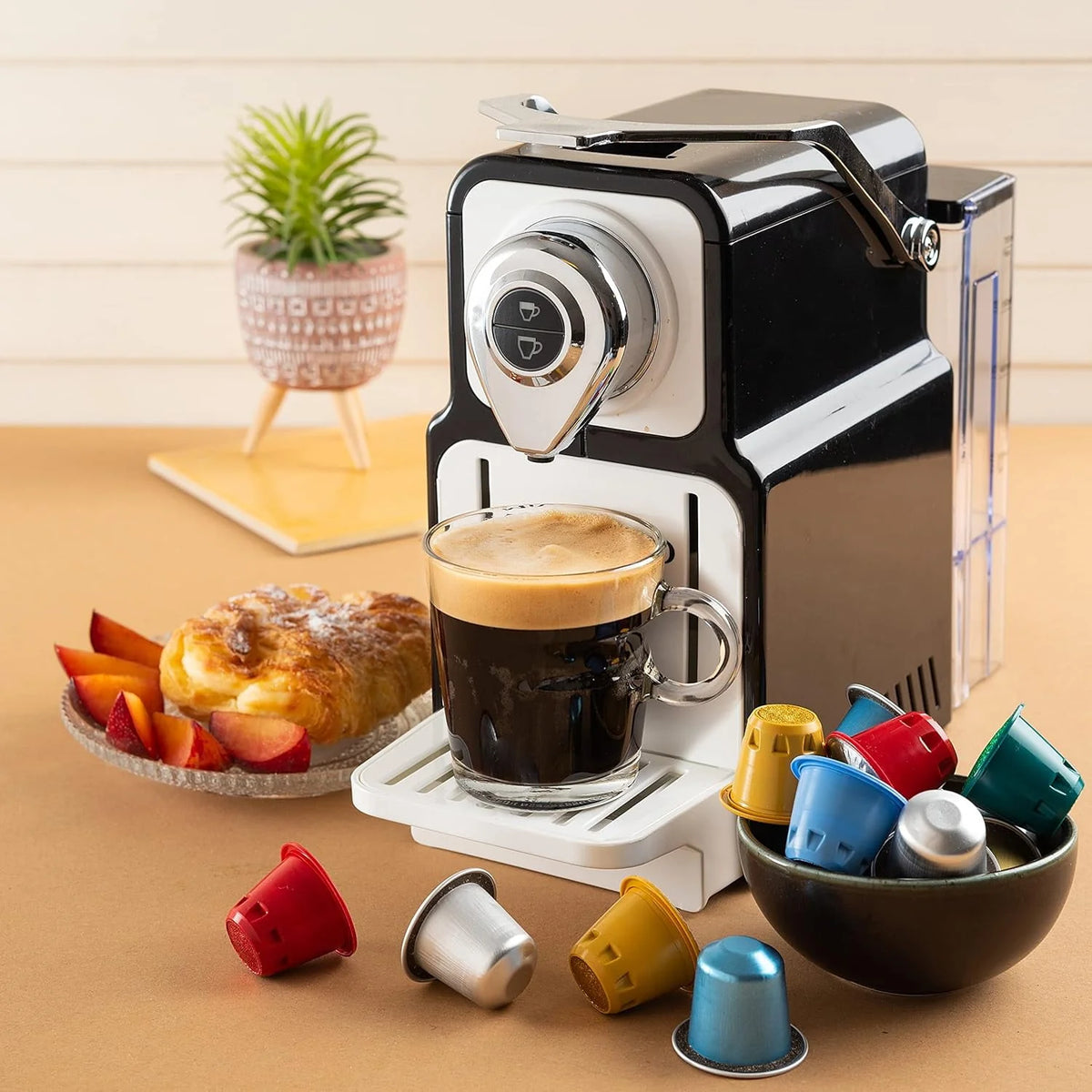 Black 19-Bar Single Serve Espresso Machine O775617