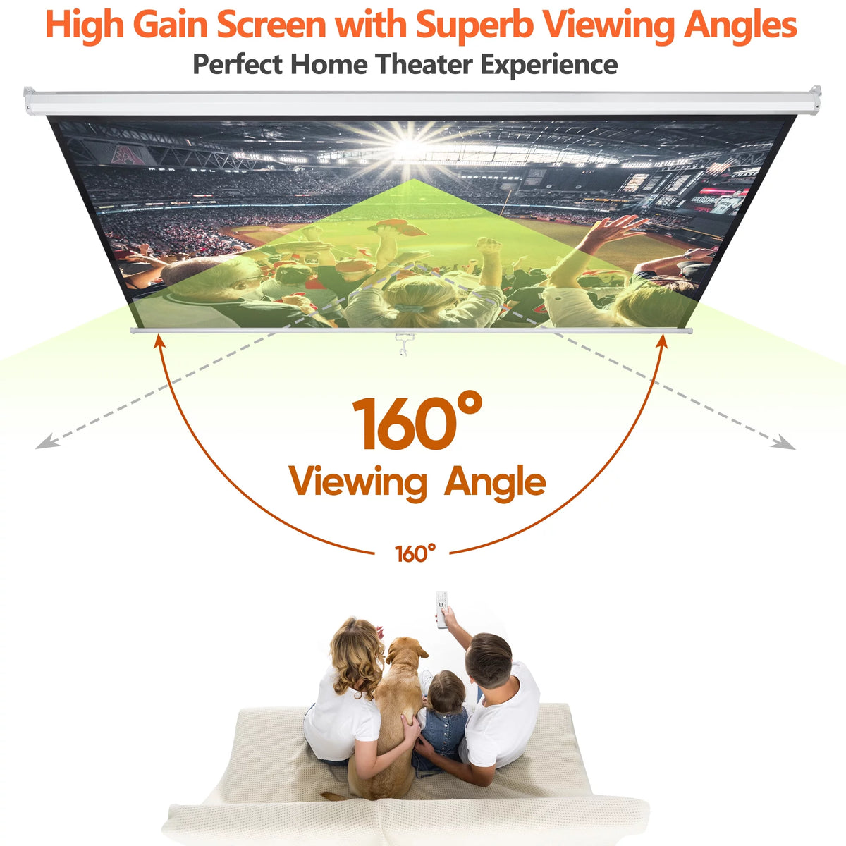 100 inch 16:10 HD 4K Projector Screen V66145