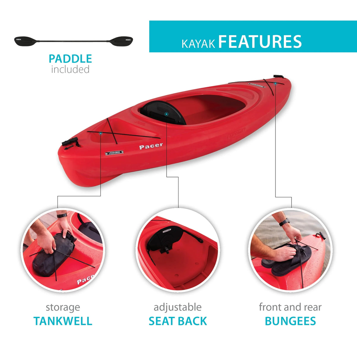 8 ft Sit-Inside Kayak T6013