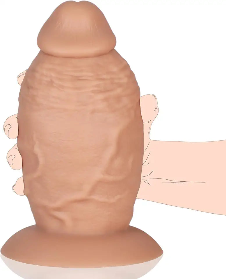 4'' Diameter Extra Wide Silicone Dildo with Strong Suction Cup I581
