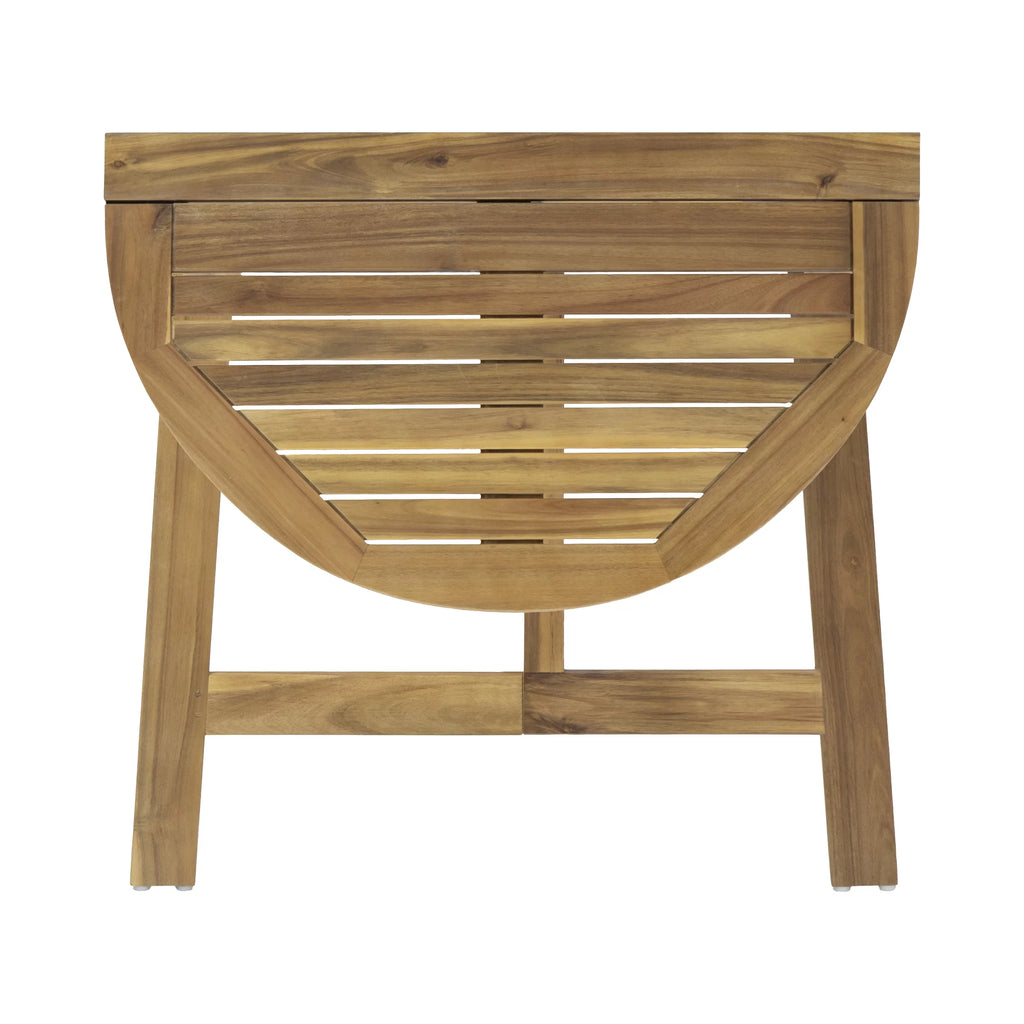 Acacia Wood Half Round Folding Bistro Table W493