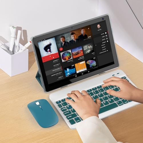 Black 10 inch Android Tablet with Keyboard Case Mouse Stylus R827