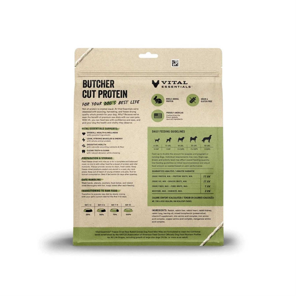 Freeze Dried Raw Rabbit Dog Food Z8327