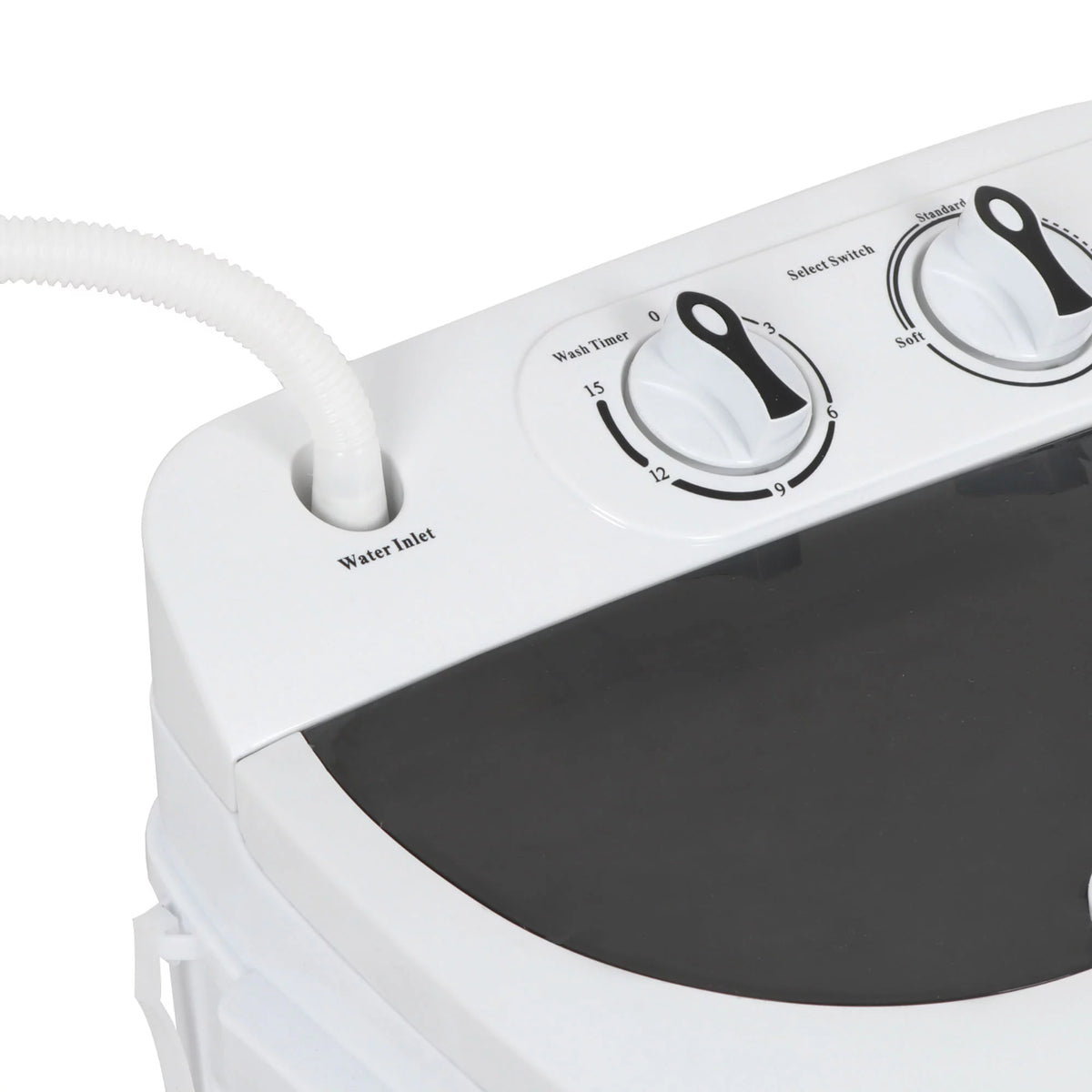 Twin Tub Portable Compact Wash Machine 13lbs Semi-Automatic White D510