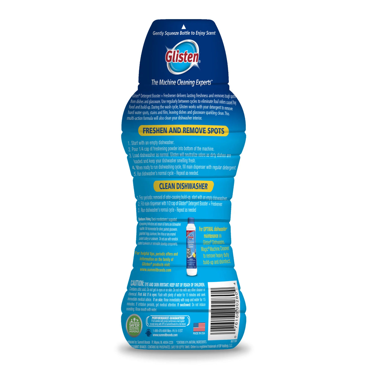 Dishwasher Detergent Booster + Freshener, 28 oz, 4 Bottles I3506