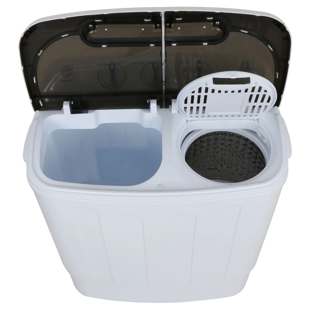 Twin Tub Portable Compact Wash Machine 13lbs Semi-Automatic White D510