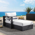 Gray White Modular Outdoor Chaise Lounge R336