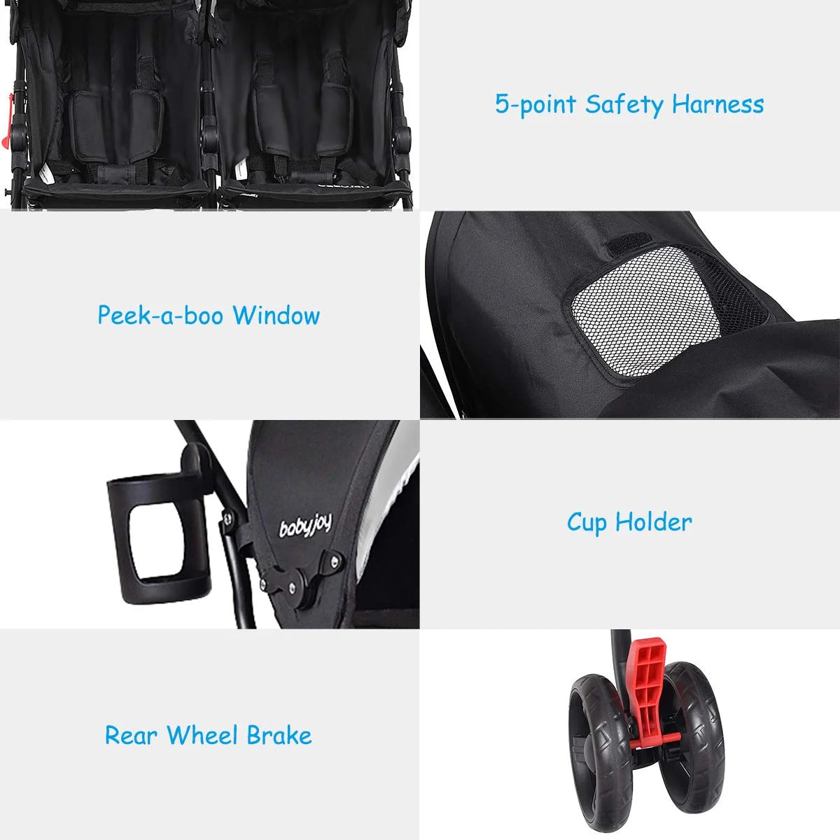 Foldable Twin Double Stroller O908