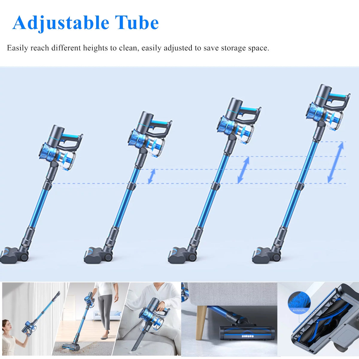 Cordless Stick Vacuum Cleaner Blue O6200