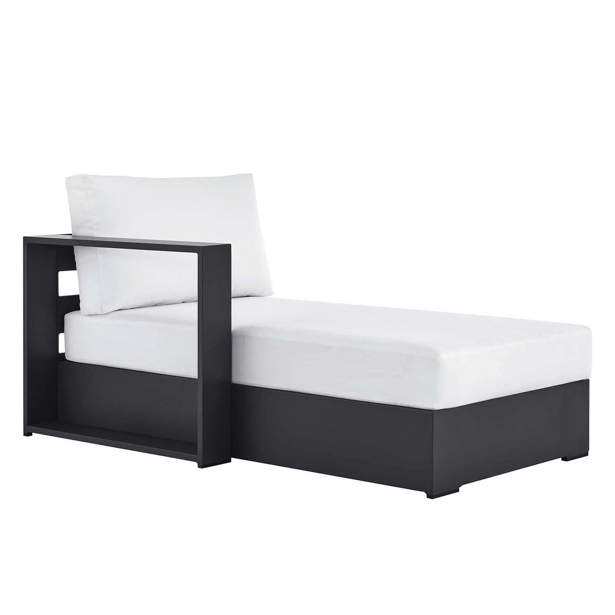 Gray White Modular Outdoor Chaise Lounge R336