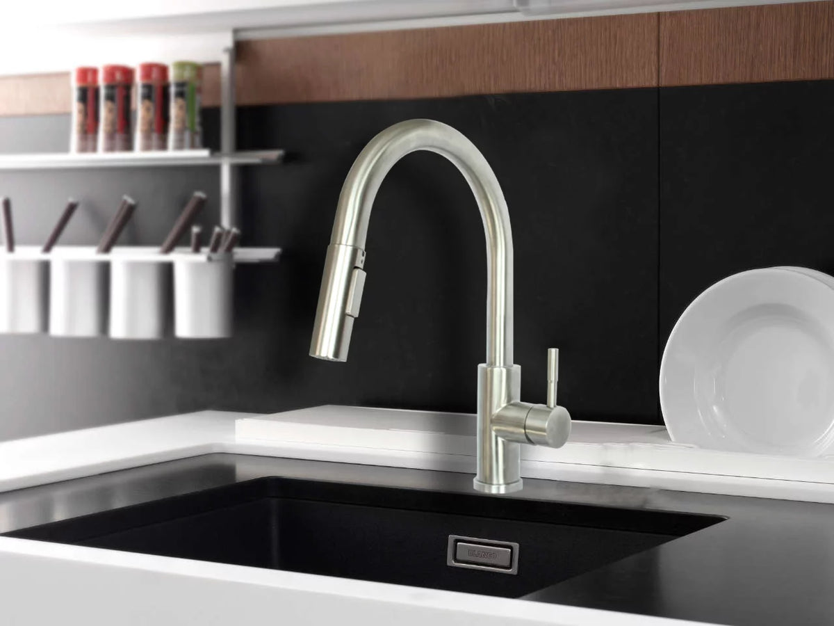Stainless Steel Kitchen Sink Faucet with Pull Down Sprayer P5261