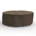 Black Tan Outdoor Oval Patio Table Chairs Combo Cover P414