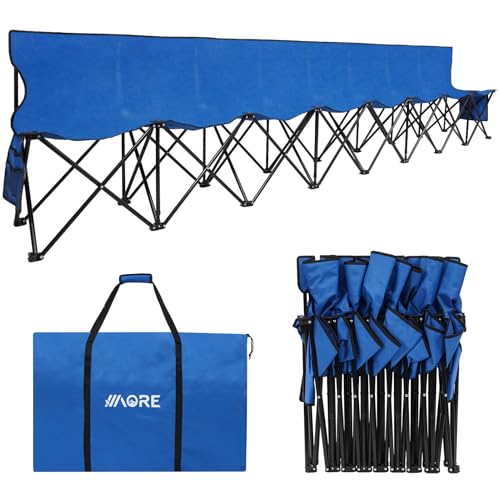 Portable Folding 6 Seats Soccer Bench with Bag O850