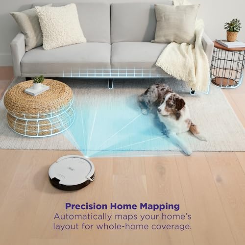 Robot Vacuum and Self-Empty Base with Bagless 60-Day Capacity, Grey F58544