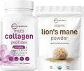 Multi Collagen Complex & Lions Mane Mushroom Supplement Powder 2 Pack M58535
