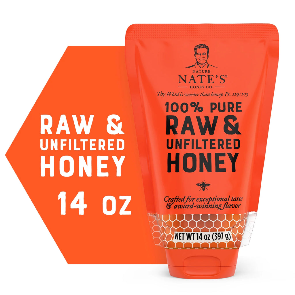 100% Pure Raw Unfiltered Honey Pouch 14 fl oz S4977