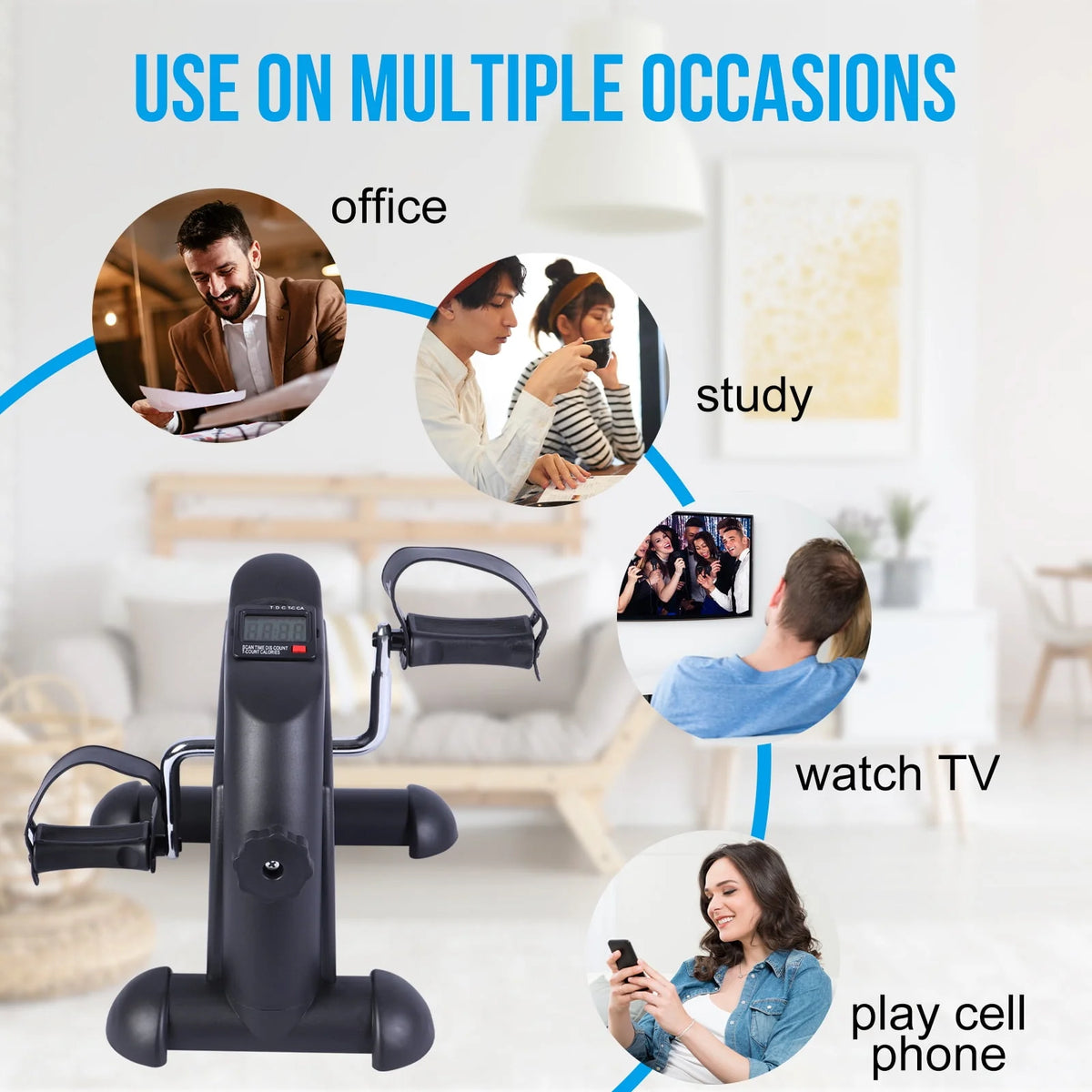 Desk Bike Pedal Exerciser with LCD Screen E9169