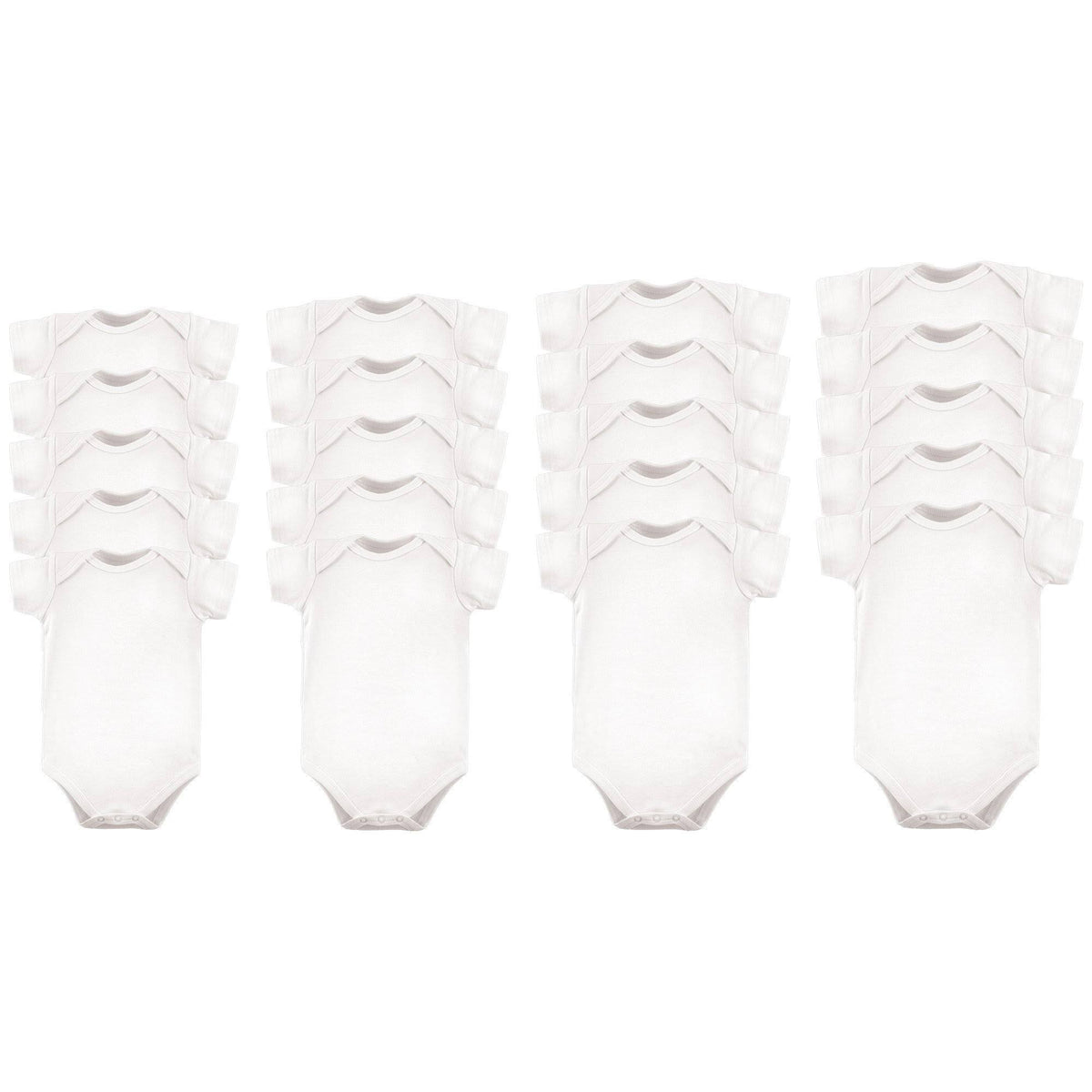 0-12M 20-Pack Short Sleeve Bodysuits W8135