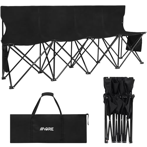 Portable Folding 6 Seats Soccer Bench with Bag O850