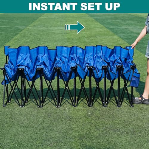 Portable Folding 6 Seats Soccer Bench with Bag O850