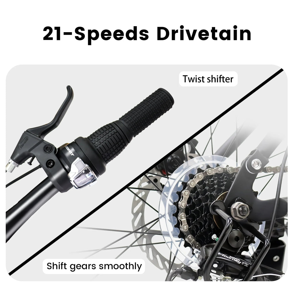 24 inch 21 Speeds High-Carbon Steel Mountain Bike C284963