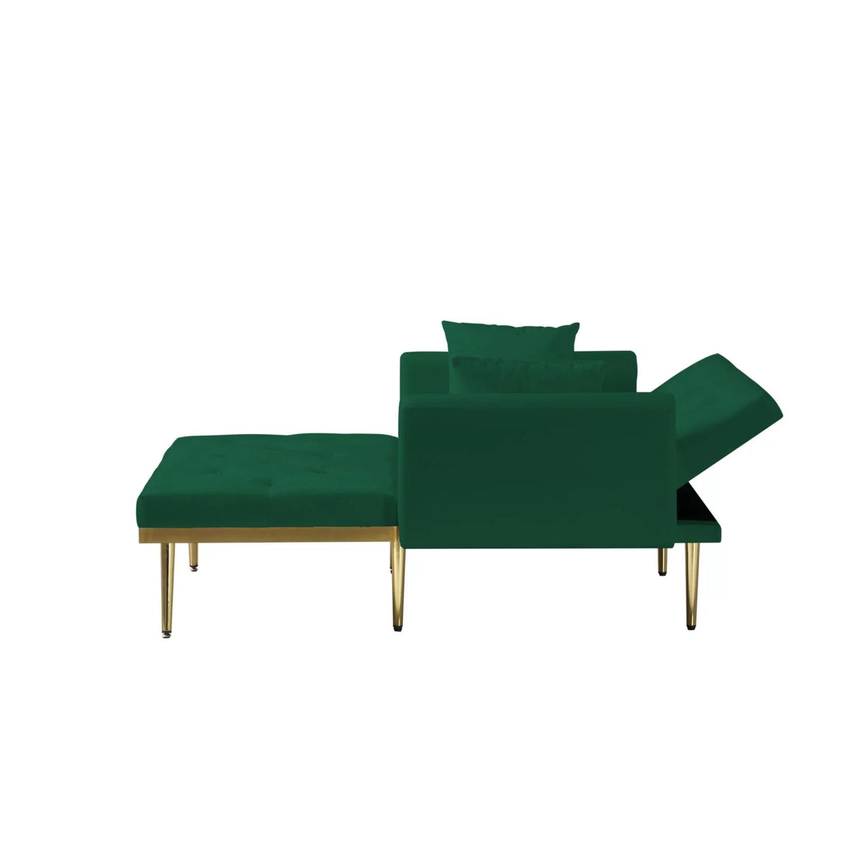 Green Convertible Chaise Lounge Sofa Bed T354400