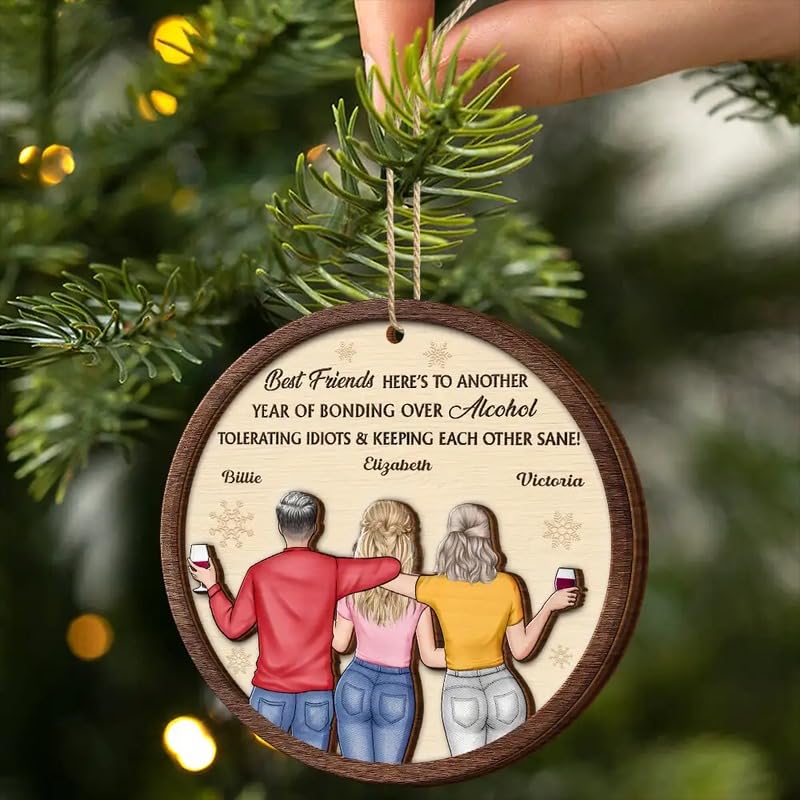 2-Layered Wooden Ornament T84498