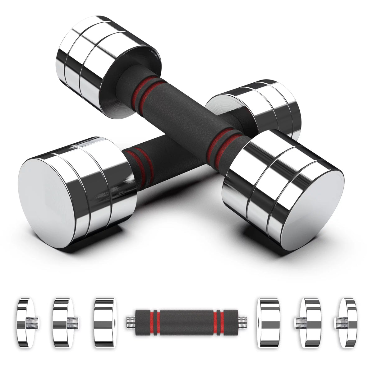 Adjustable Dumbbell Set with Foam Handles H89435