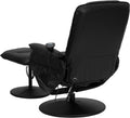 Black Leather Massaging Recliner D655577