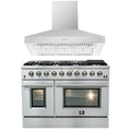 48 Gas Range and Wall Mount Range Hood Y74062
