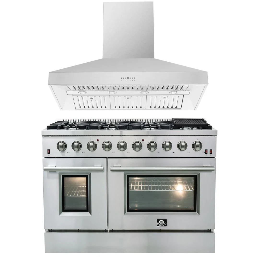 48 Gas Range and Wall Mount Range Hood Y74062