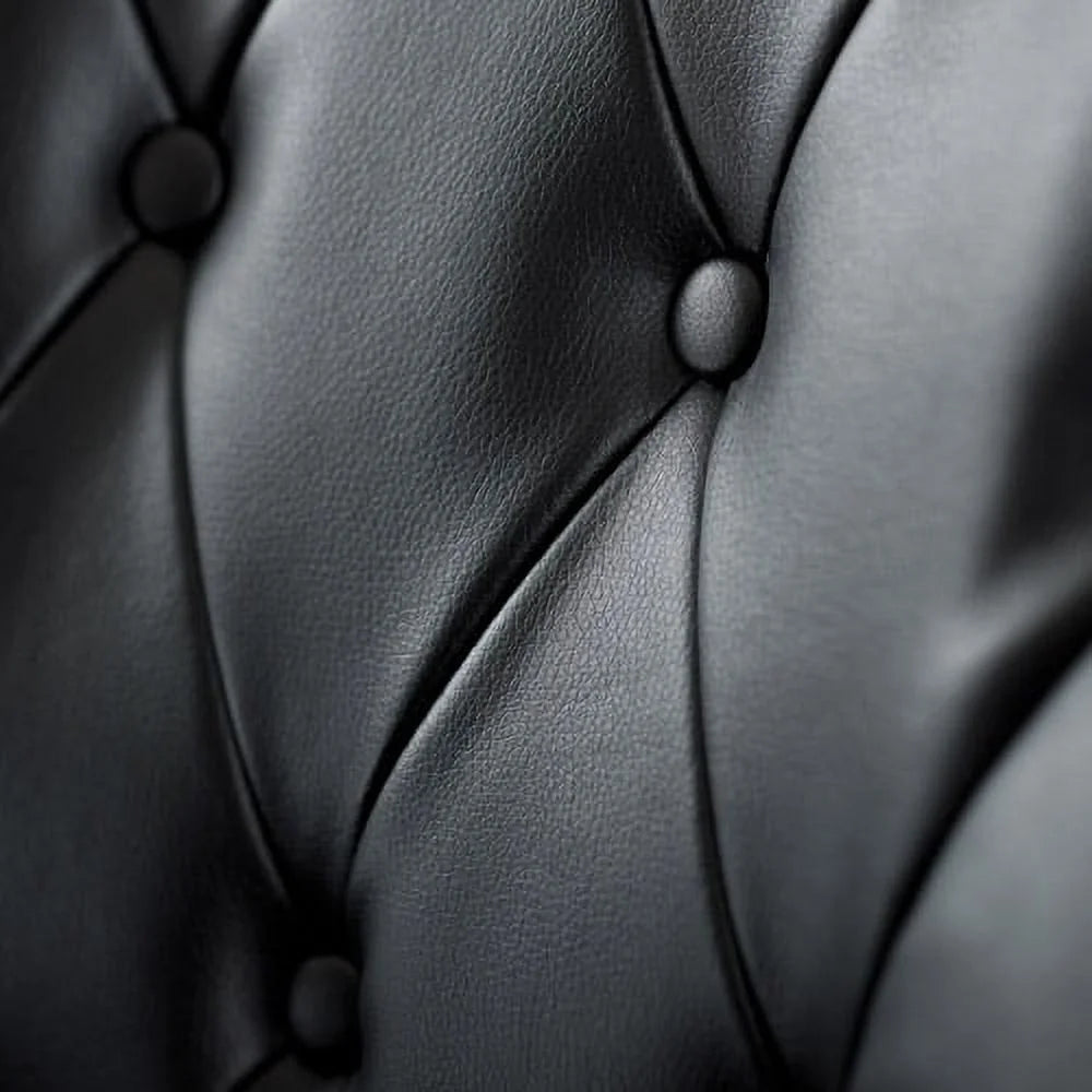 Black Bonded Leather Office Chair with Arms U39610