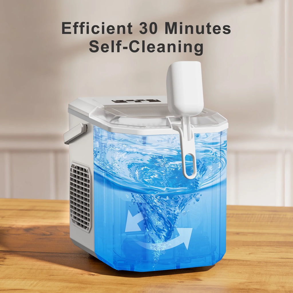 Portable Countertop Ice Maker 9 Cubes 26lbs/24H Silver C5767