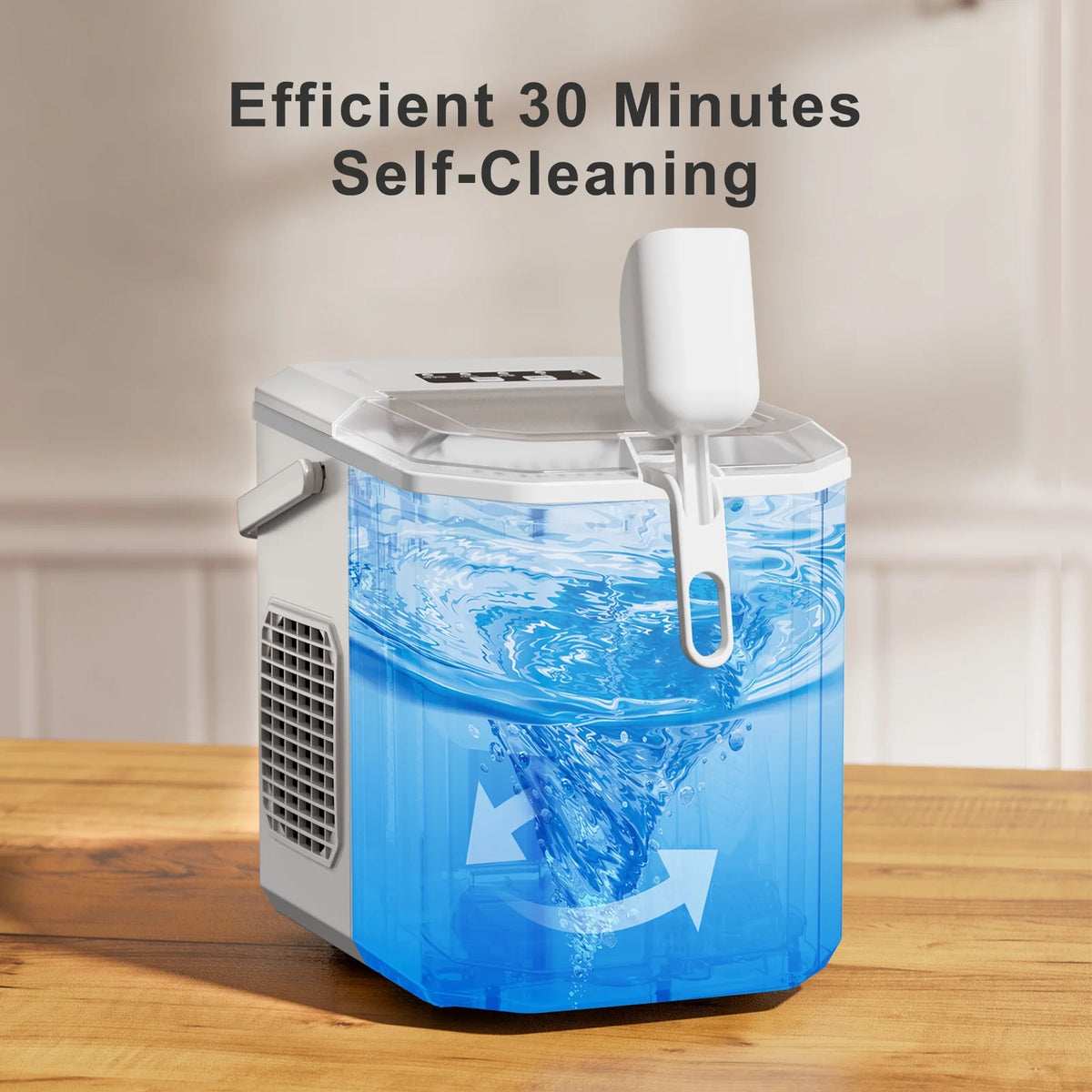 Portable Countertop Ice Maker 9 Cubes 26lbs/24H Silver C5767