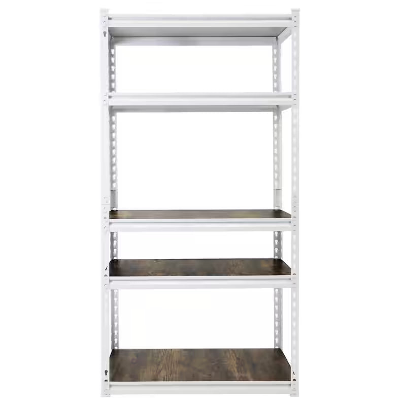 White 5-Tier Adjustable Steel Storage Rack K3629
