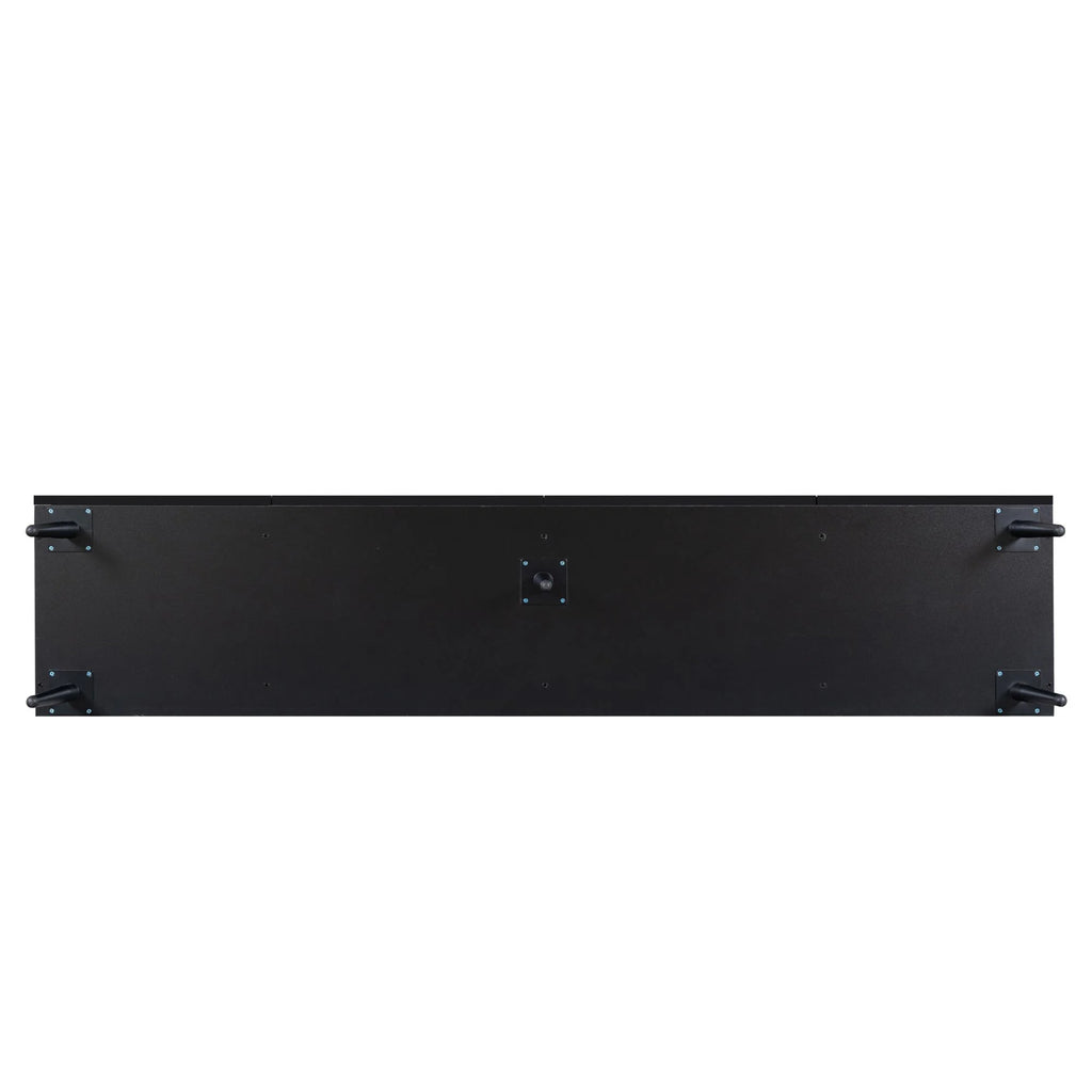 Black TV Stand with LED Lights and Storage Drawers S137