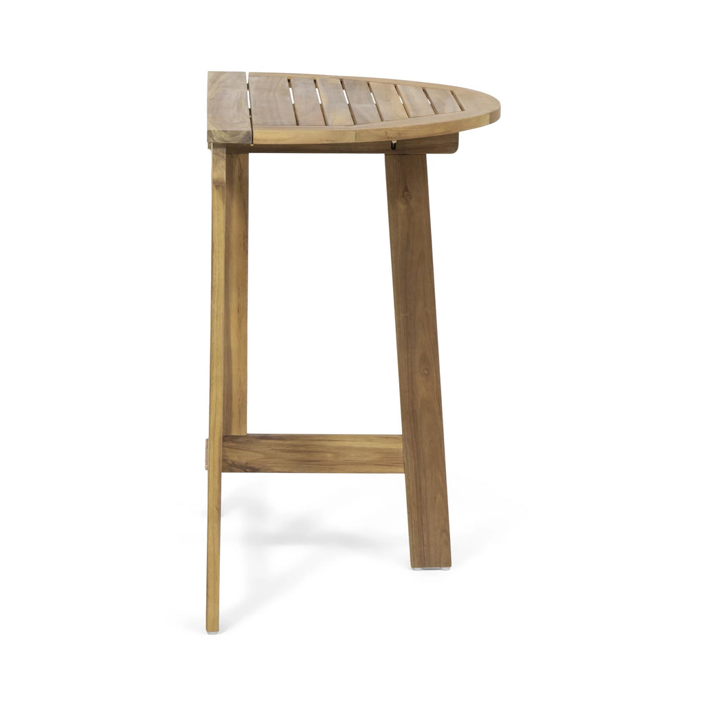 Acacia Wood Half Round Folding Bistro Table W493
