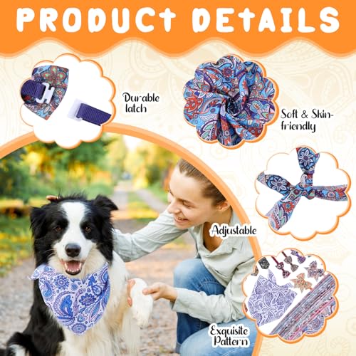 120 Pcs Washable Triangle Dog Bandanas R8382