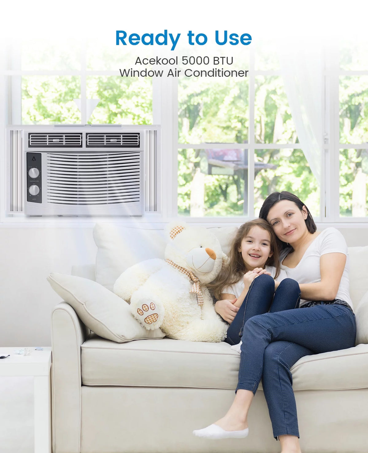 5000 BTU Window Air Conditioner with Reusable Filter Z72829