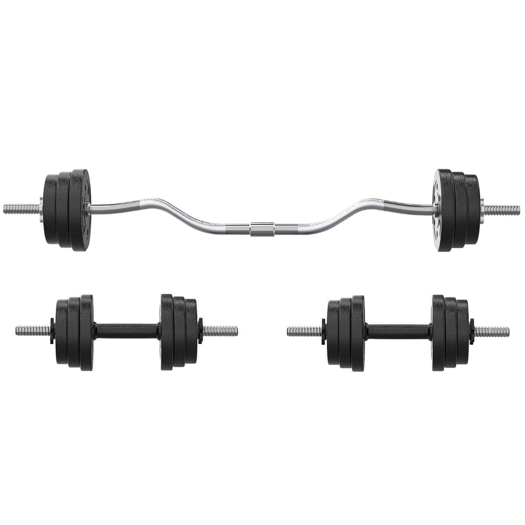 2 in 1 Adjustable Dumbbell Set with Connecting Rod M357416