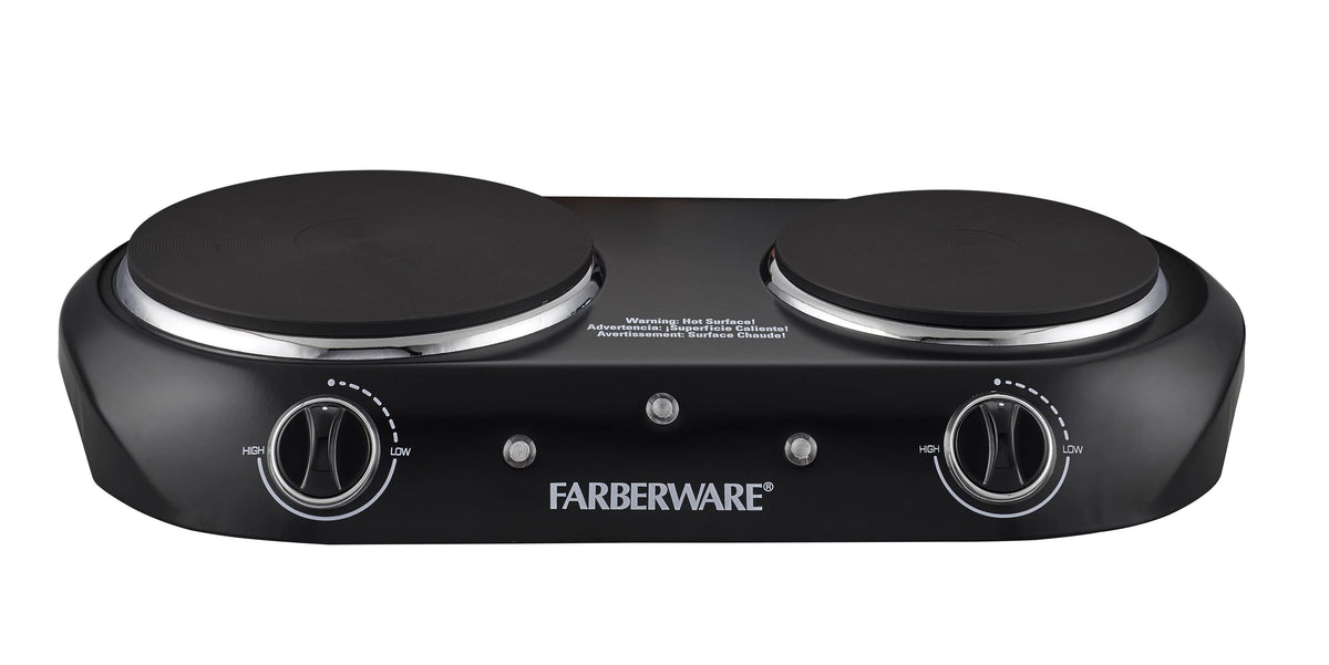 Black Double Burner Electric Cooktop L17625