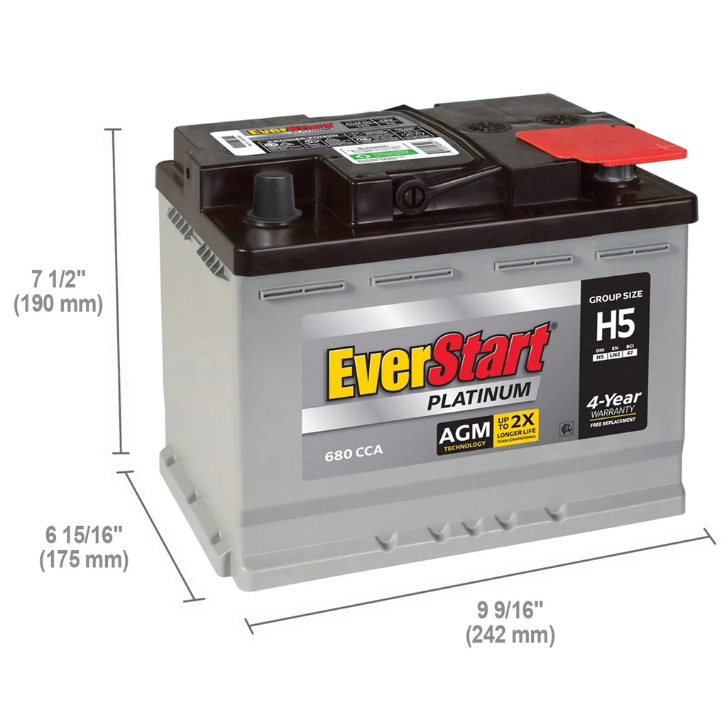 AGM Battery Group Size H5 12 Volts 640 CCA E5112