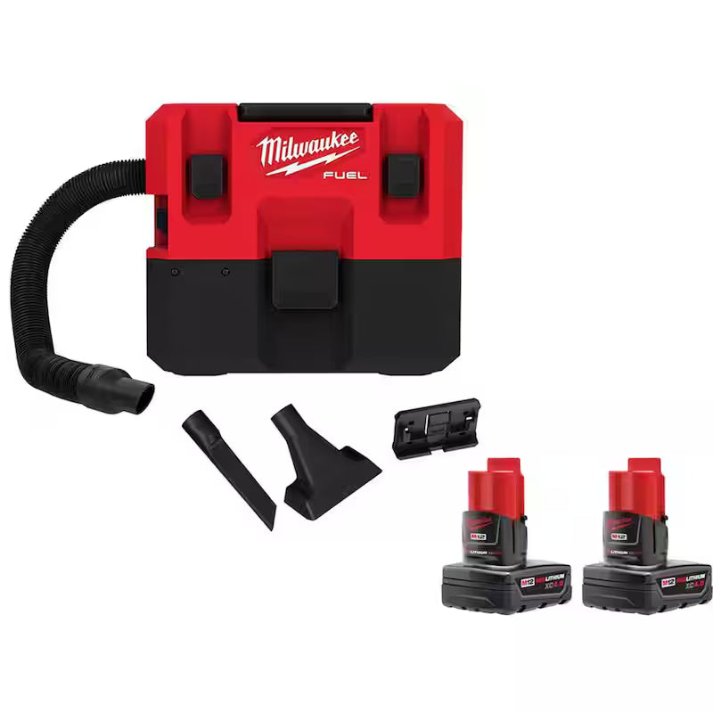 12-Volt Cordless 1.6 Gal. Wet/Dry Vacuum with 3.0 Ah Batteries R9078