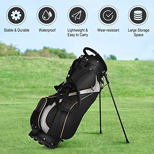 Golf Stand Bag with 8 Way Dividers, Black L938032